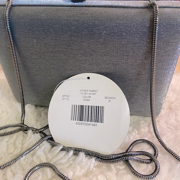 Valerie Stevens Gray Shimmer Clutch Evening Bag - Picture 2 of 7